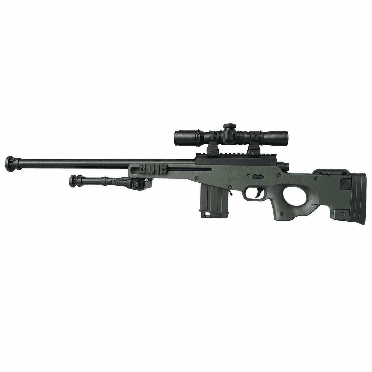 AWM Sniper Gel Blaster grün, Ansicht links