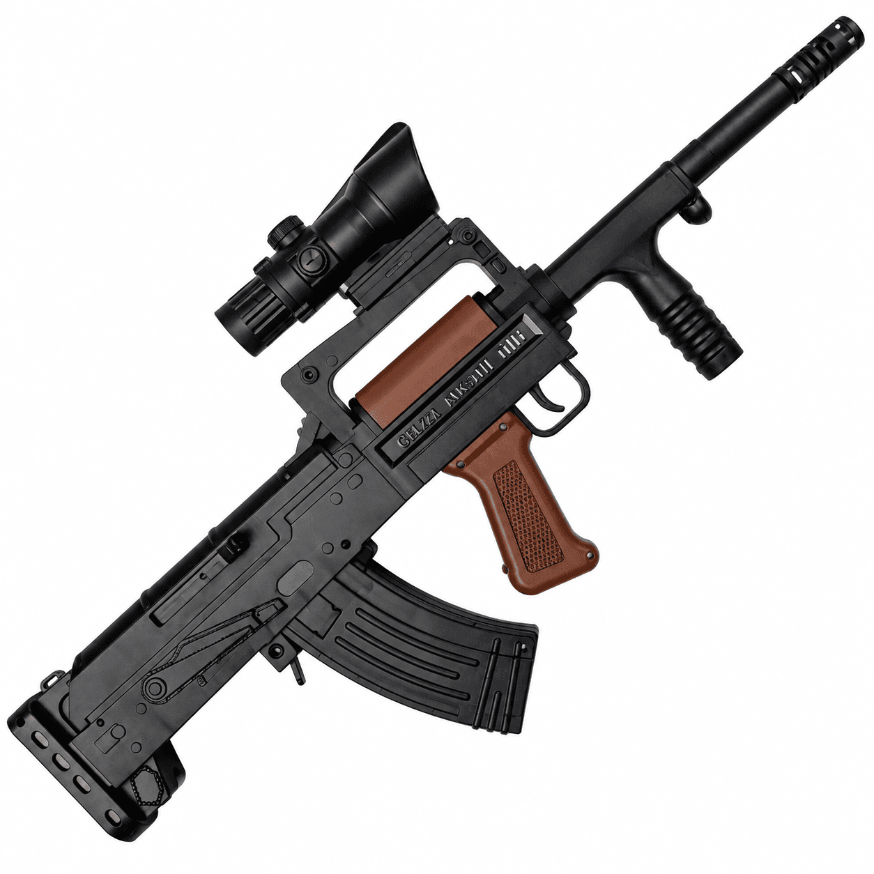 Groza Gel Blaster negro y marrón, vista derecha