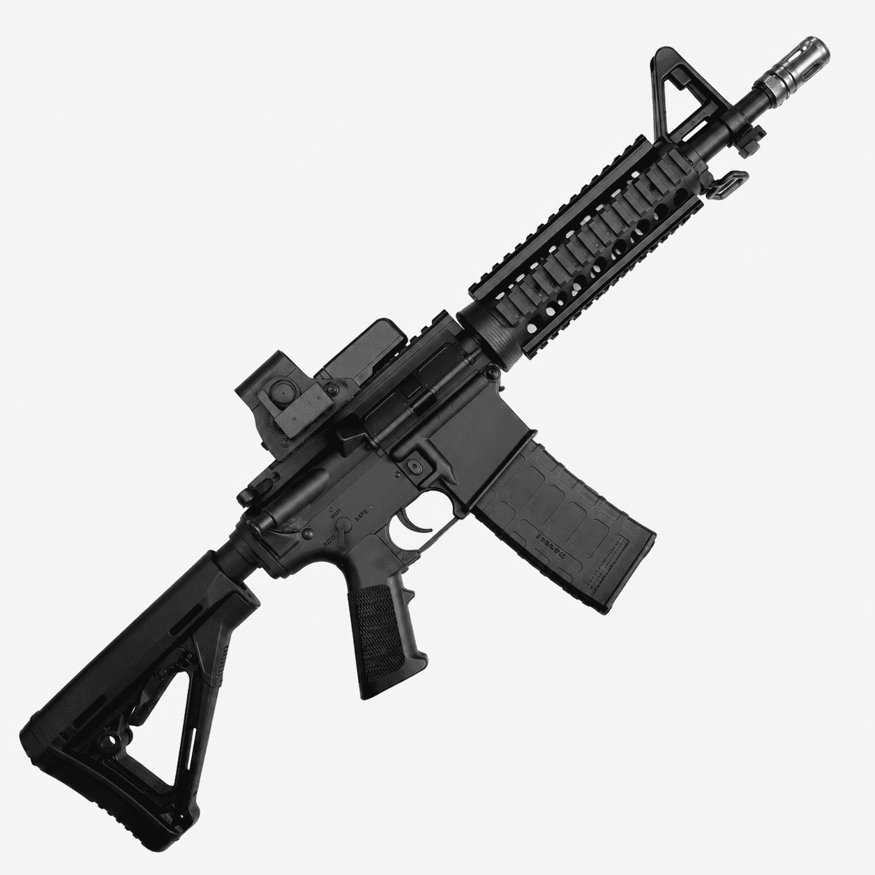 JM M4 Gel Blaster negro — lado derecho