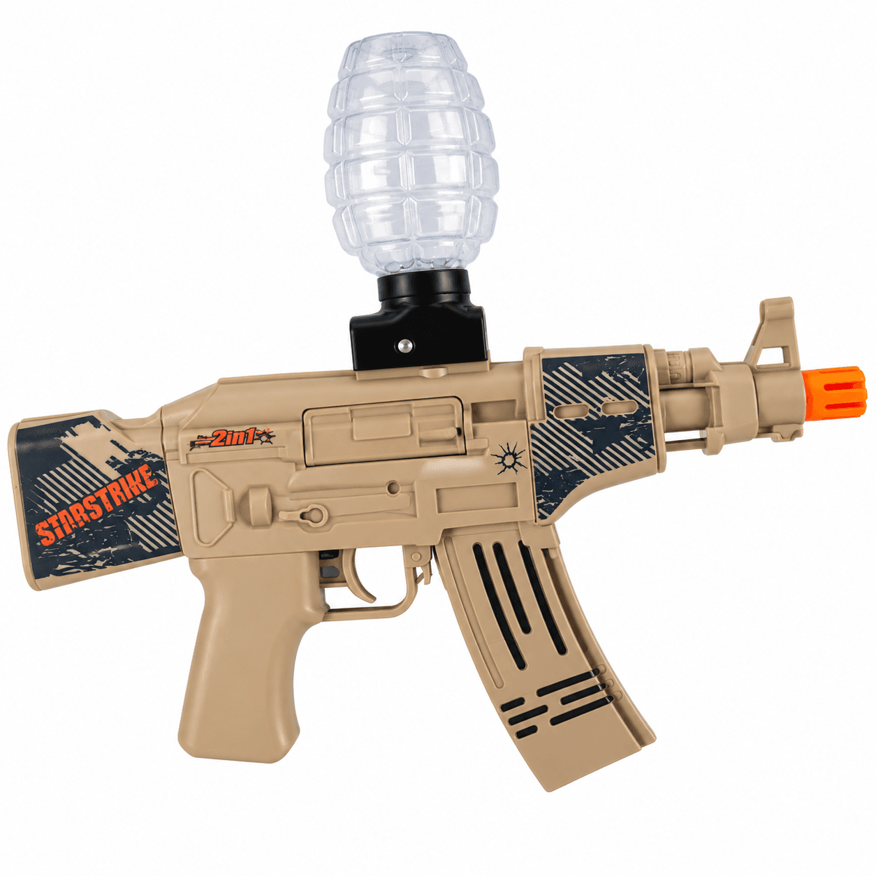 AKM Elite Gel Blaster zandkleur, rechterkant