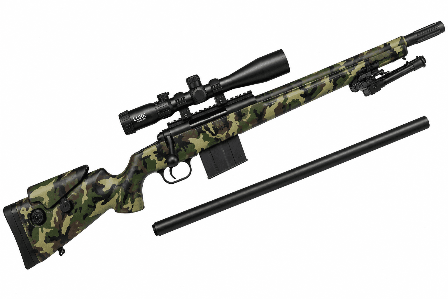 Sniper 98k Gel Blaster Camo, Ansicht rechts